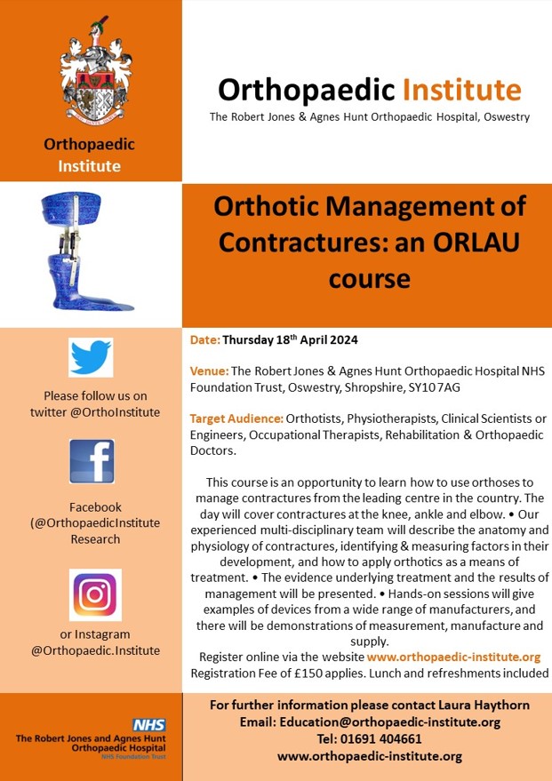 Orthotic Management of Contractures 18.04.24