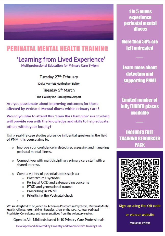 Perinatal MH Training 27.02.24 and 05.03.24
